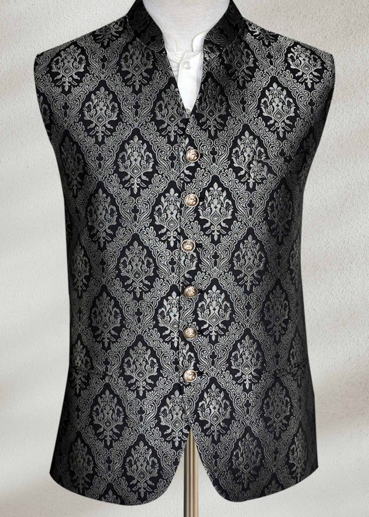 Black and 2025 silver waistcoat