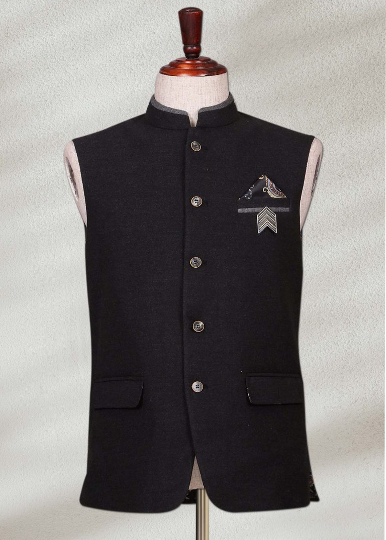 Solid Black Waistcoat Solid Black Waistcoat