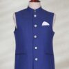 Solid Royal Blue Waistcoat Waistcoat in Navy Blue Color