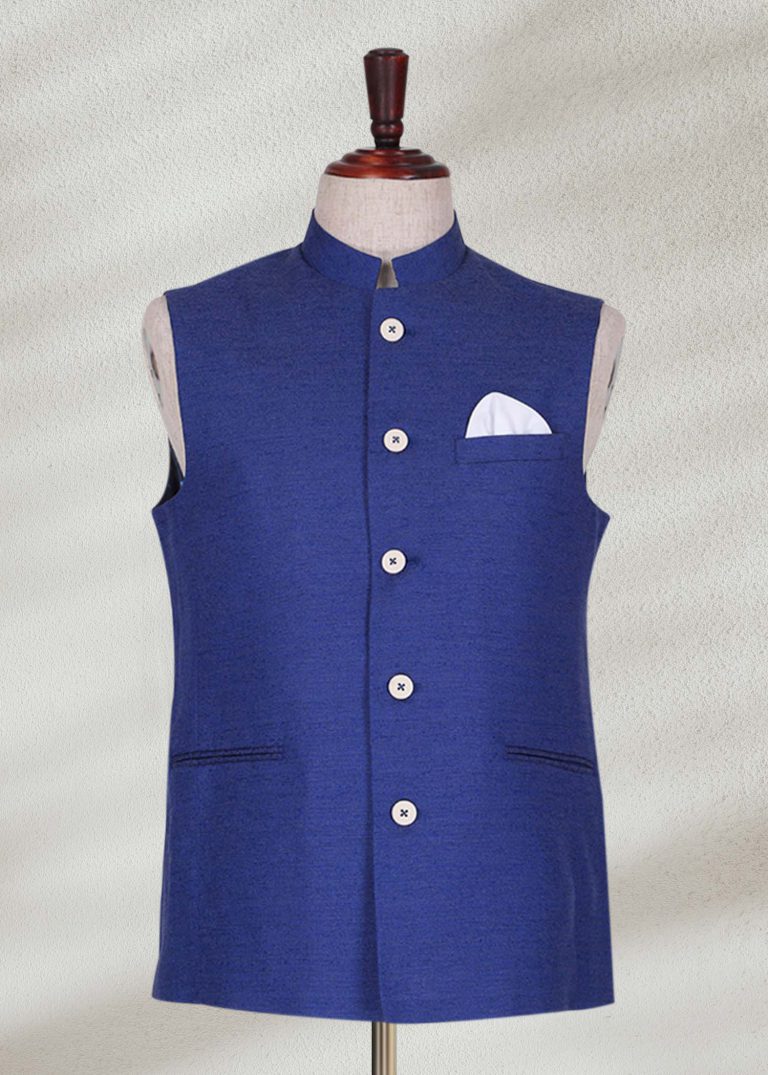 Solid Royal Blue Waistcoat Waistcoat in Royal Blue Color