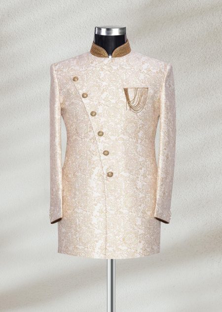 Men Off White Prince Suit