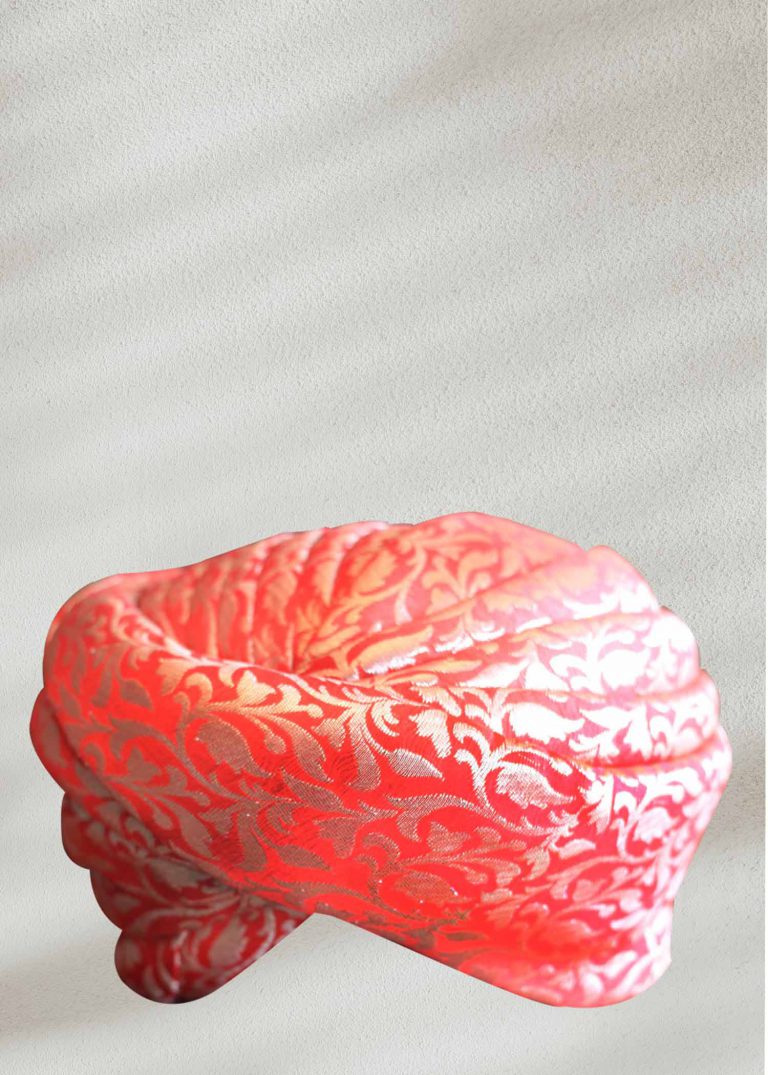 Red Rajasthani Turban Orange Red Turban