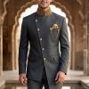 Grey Indo Western Prince Suit