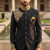 Black Jodhpuri Prince Suit Black Prince Suit with Golden Embroidery