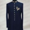 Dark Blue Indo Western Sherwani