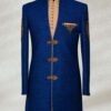 Kings Dark Blue Sherwani Aqua Blue Sherwani