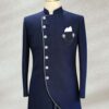 Blue Side Cut Sherwani