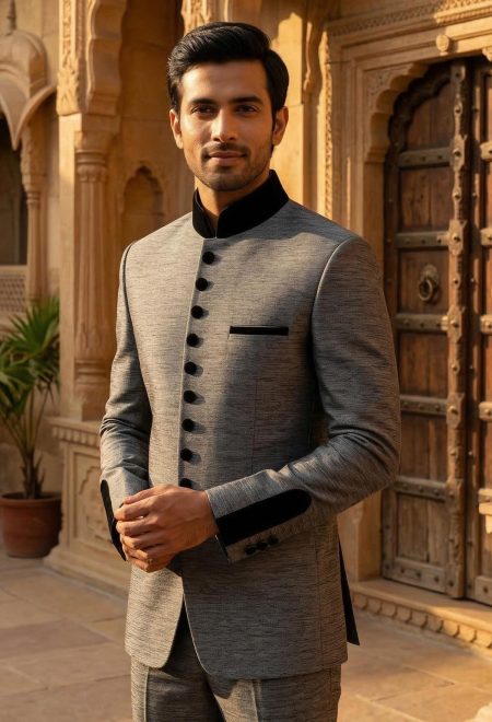 Silver & Black Prince Suit