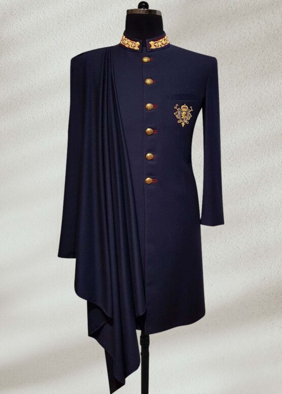 Prussian Blue Sherwani