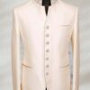 Ivory Raw Silk Prince Suit