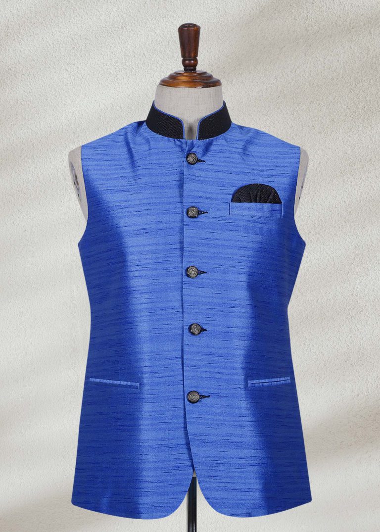 Royal Blue Customized Waistcoat Waistcoat in Cobalt Blue color