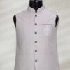 Off White Waistcoat Waistcoat in Teal Blue color