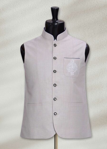 Off White Waistcoat Traditional Olive Brown Waistcoat