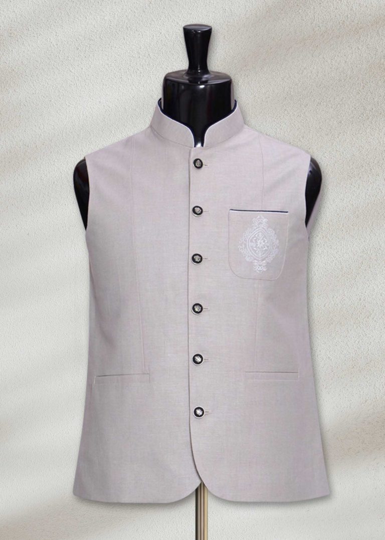 Off White Waistcoat Waistcoat in Snow White color