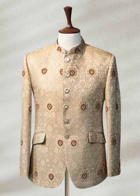 Fawn Indo Western Prince suit