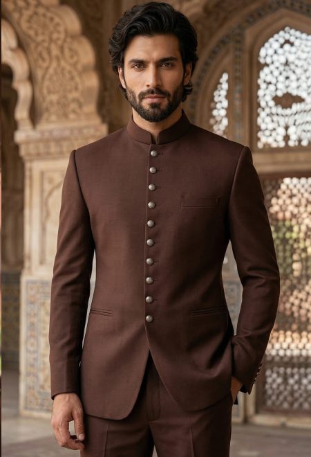 Maroon Prince Coat for Men