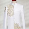 Embroidered White Prince Suit