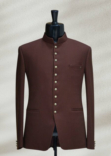 Maroon Prince Coat White Embroidered Prince Suit