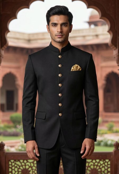 Men Black Prince Suit