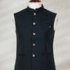 Solid Bottle Green Waistcoat Solid Black Waistcoat