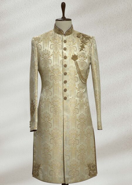 Gold Embroidered Sherwani