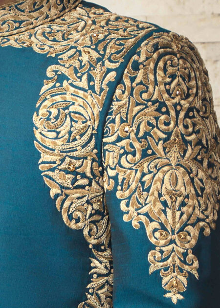 Zinc Blue Sherwani Zinc Blue Sherwani