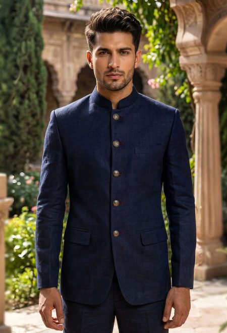Classic Navy Blue Prince Suit