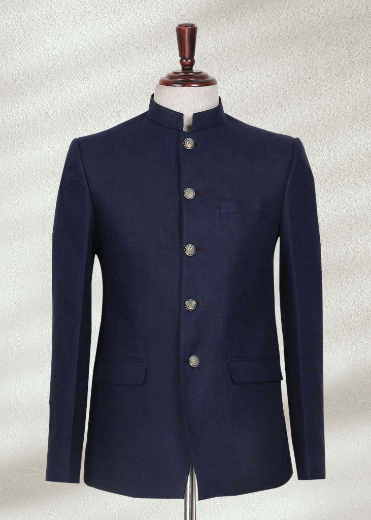 Classic Navy Blue Prince Suit - Shameel Khan