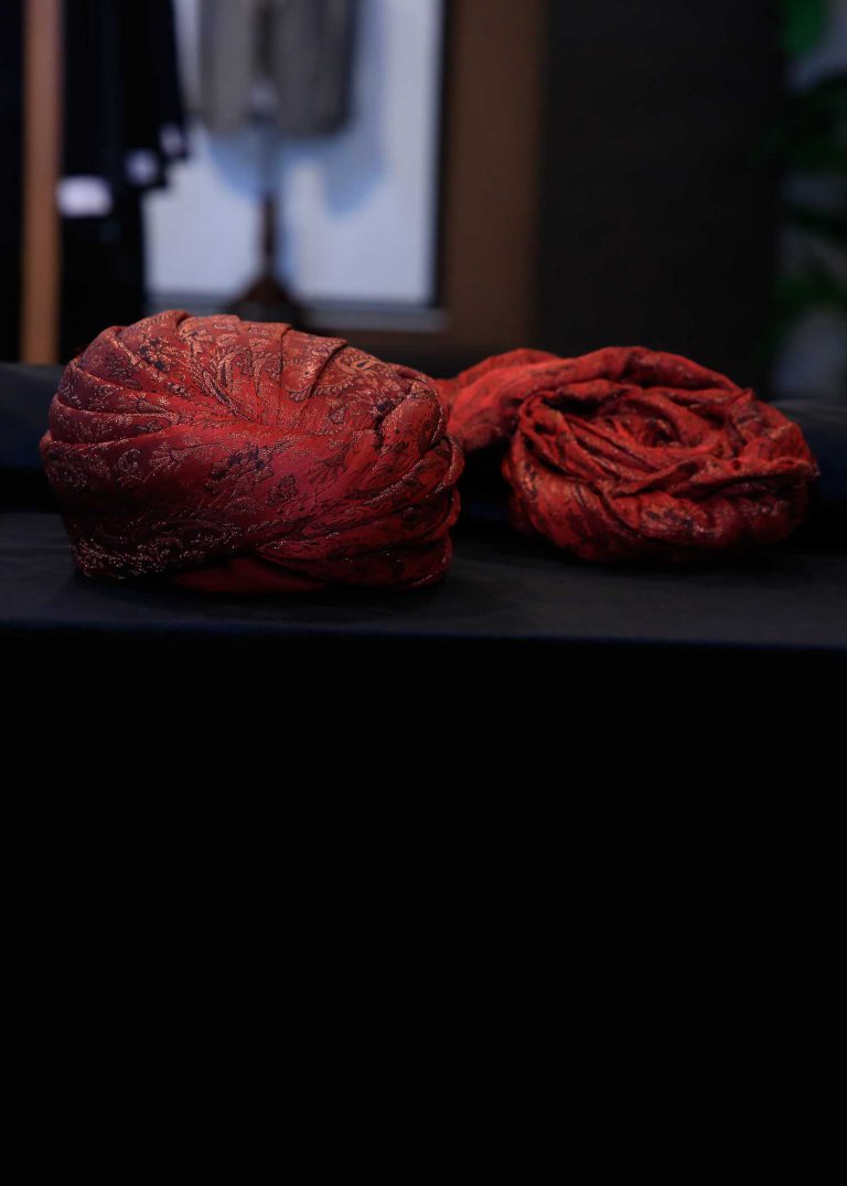 Crimson Colored Silk Turban silk turban