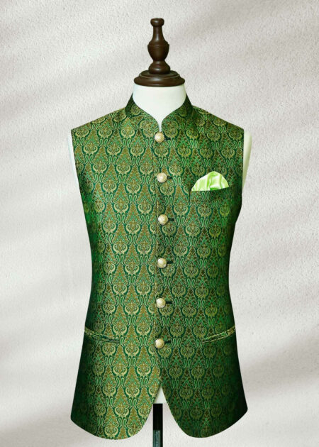green waistcoat