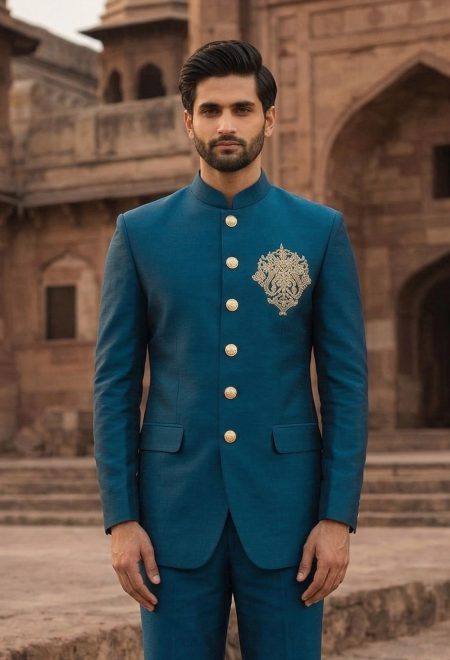 Blue Green Prince Suit