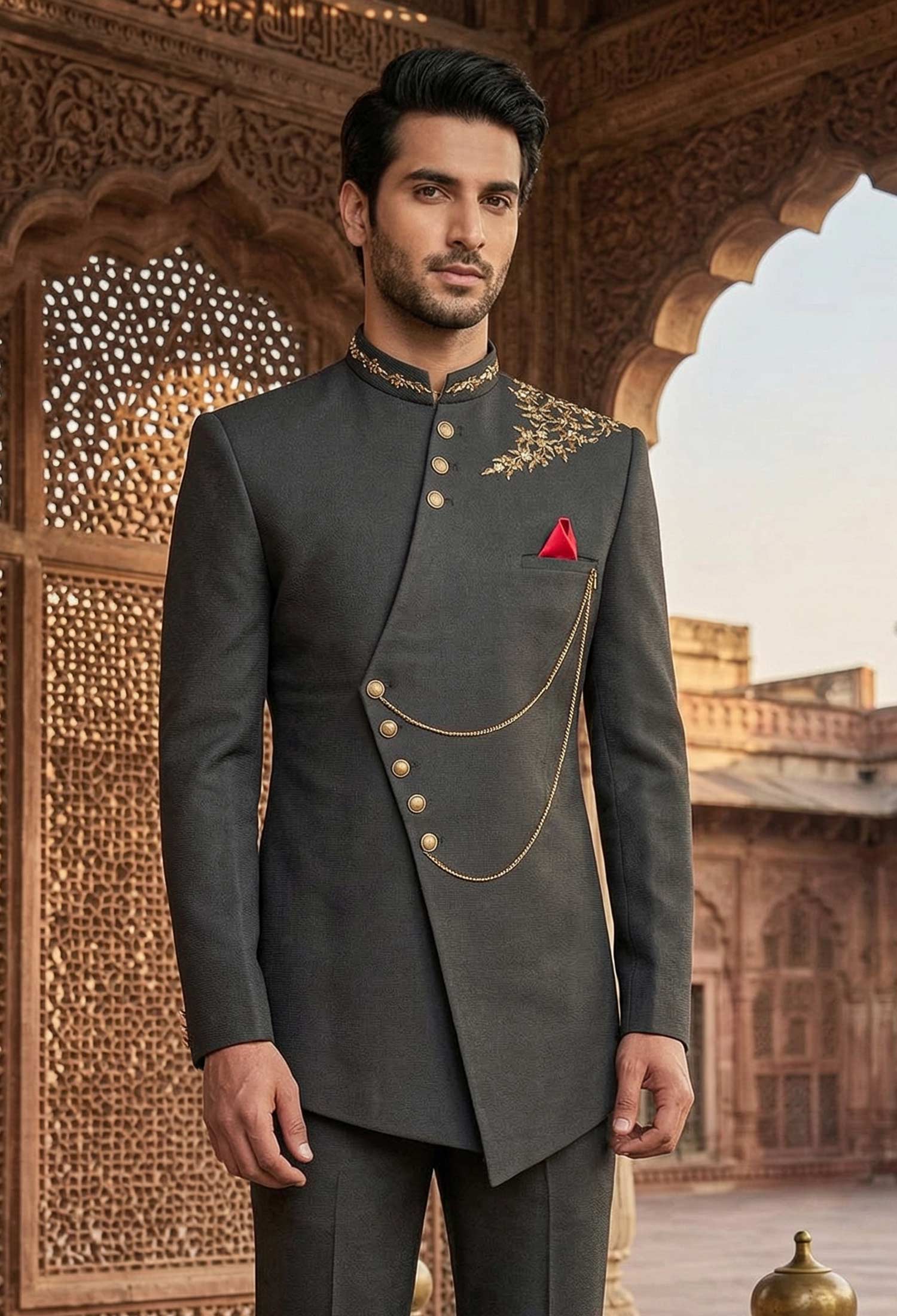 Grey Jodhpuri Suit Grey Jodhpuri Suit