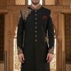 Groom Black Sherwani