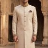 Ivory Cream Embroidered Sherwani