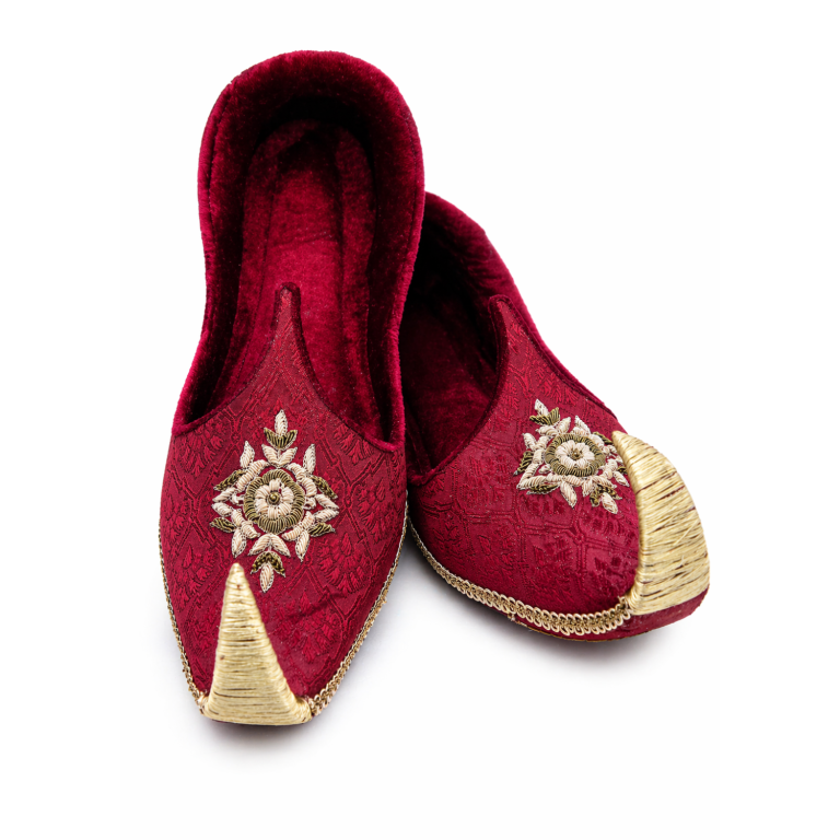 Handmade Rose Red Khussa