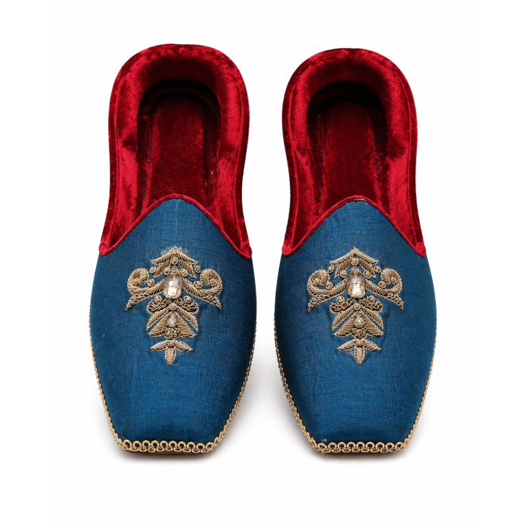 Handmade Zinc Blue Khussa