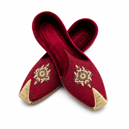 Handmade Rose Red Khussa Rose Red Khussa