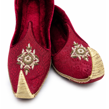 Handmade Rose Red Khussa Rose Red Khussa
