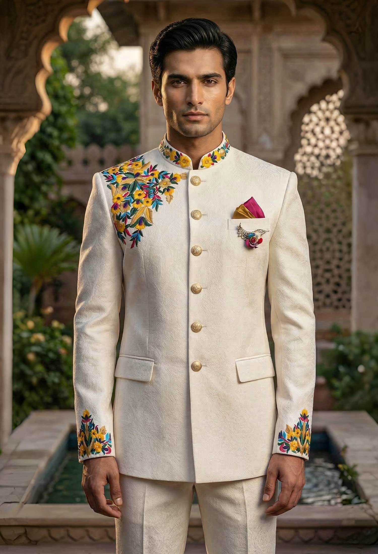 Multi Embroidered Prince Suit Multi Embroidered Prince Suit Multi Embroidered Prince Suit