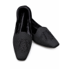 Handmade Black Motif Khussa Jet Black khussa