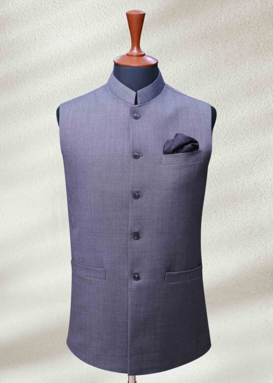 Classic Purple Waistcoat For Men