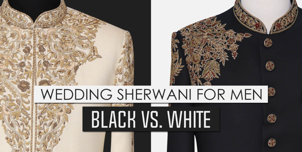 Wedding Sherwani For MenBlack Vs. White