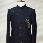 Blue Embroidered Prince Suit For Men