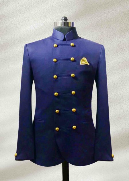 Blue Double Breasted Prince Suit