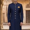 Blue Sherwani For Groom