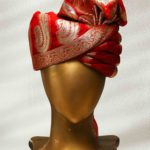 Red and Golden Rajasthani Turban
