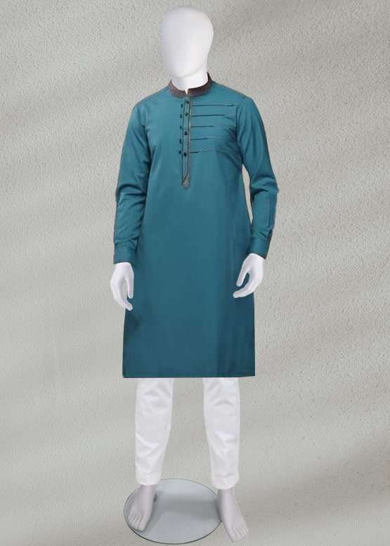 Men Zinc Kurta & White Trouser Shameel Khan