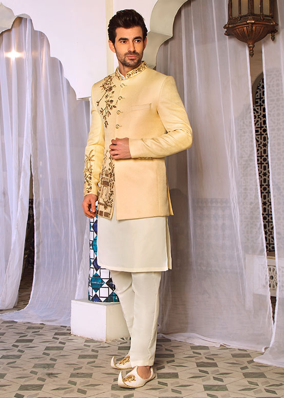 Buy Off-White Traditional Embroidered Prince Suit