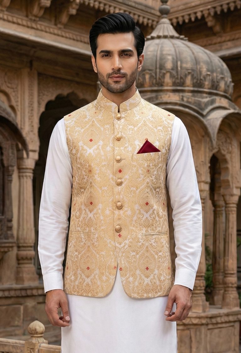 Golden & Red Waistcoat