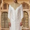 Golden Texture Sherwani